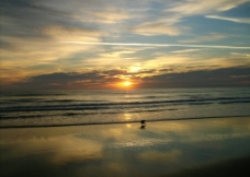 海边夕阳美景图片