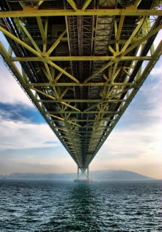 第一明石大桥桥下倩影图片