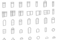 欧美35款窗户窗格模型图片