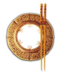 盘子 筷子 金