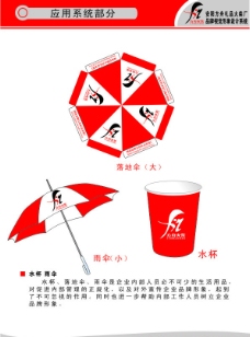 VI系列模板 企业雨伞 茶杯 活动用伞 备注说明 礼品对企业的影响图片