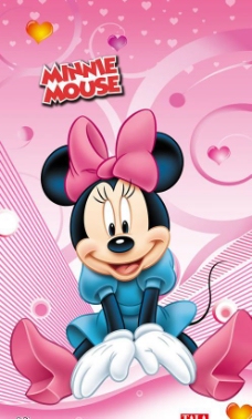 粉色迪士尼卡通米妮封面本本设计图片