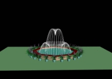 喷泉设计喷泉3D设计图片