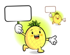 卡通菠萝超有爱的卡通水果图片
