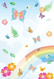 春姿蝴蝶和花的交响曲图片