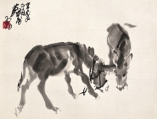 黄胄名人书画中国古董驴图片