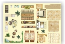 家具模型CDR户型家具模板图片