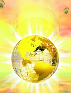 金色地球背景图片