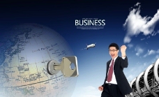 商业成功希望之锁钥匙成功商业图片